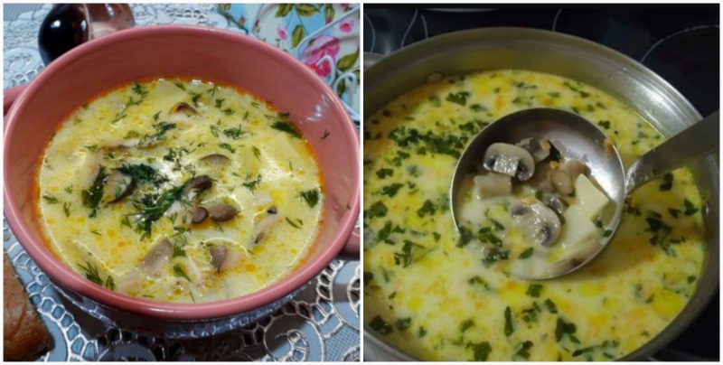 Рецепт приготування смачного вершкового супу з грибами!